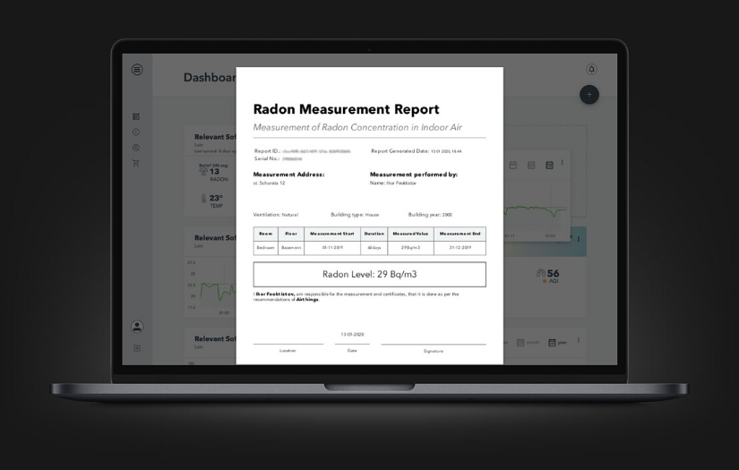 Visualizing air quality sensor data in a web dashboard screenshot 3